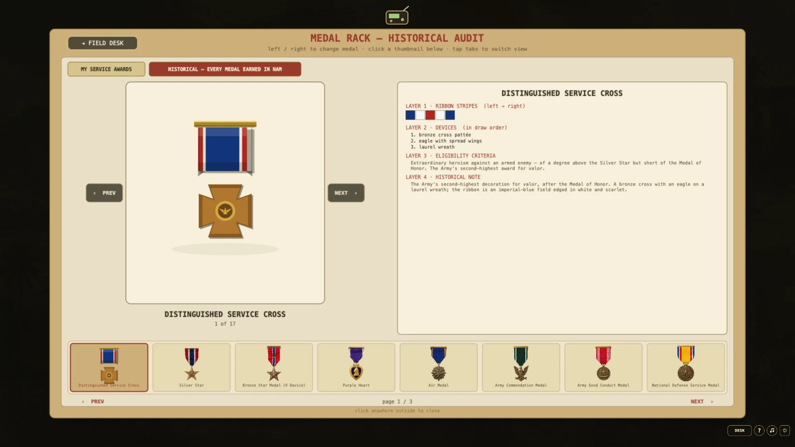 Medal Rack